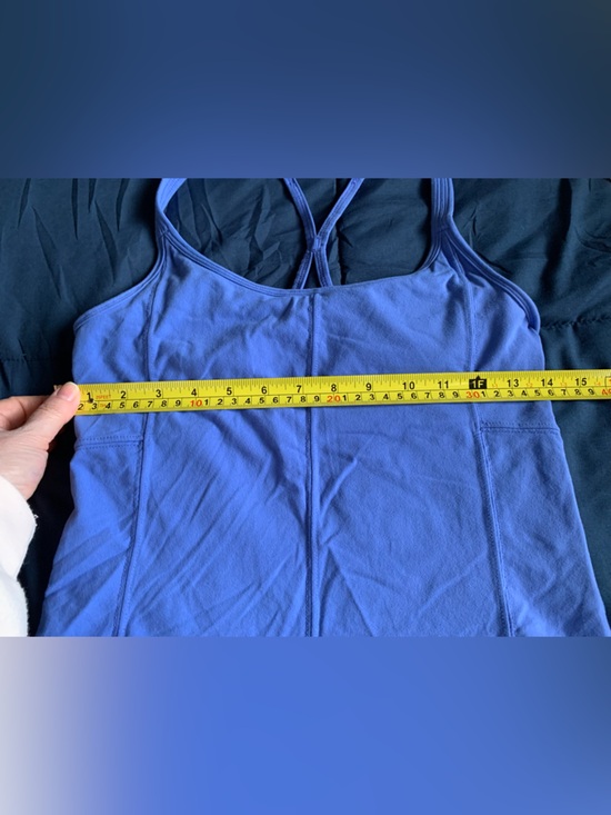 Athleta Periwinkle Blue Strappy Tank Top Bra Size Small - Picture 3 of 7